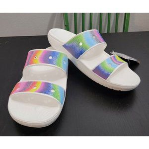 Crocs Classic Dye Two-Strap Sandals Waterproof Sandal Size 11 W 9 M